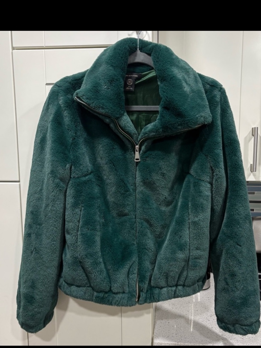 Urban Outfitters plush faux fur bomber jacket size small